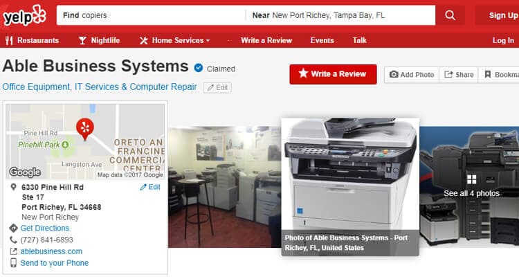 New Port Richey Printer Company Reviews